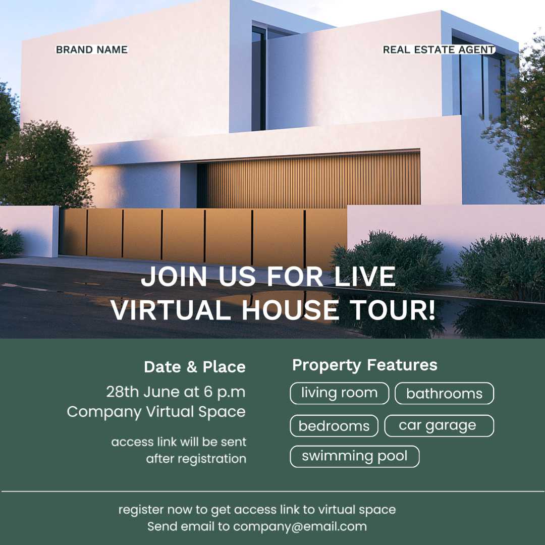 Visite virtuelle de la maison Immobilier Post Instagram
